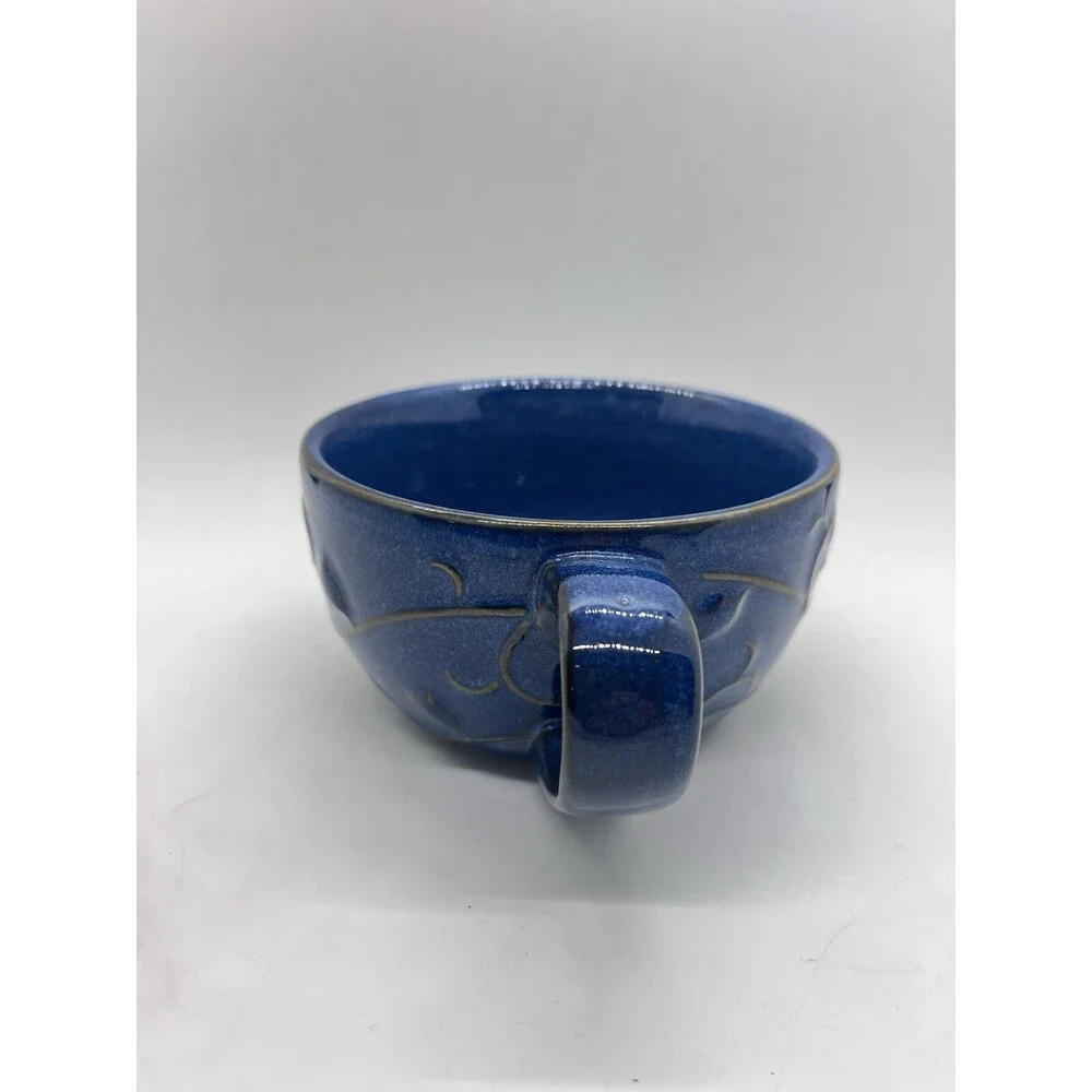 Pier 1 Blue Stoneware Coffee Mug
